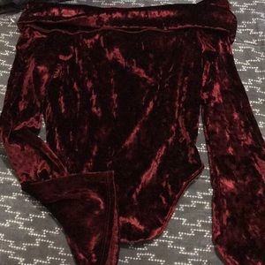 Burgundy bodysuit
